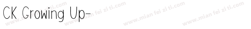 CK Growing Up字体转换